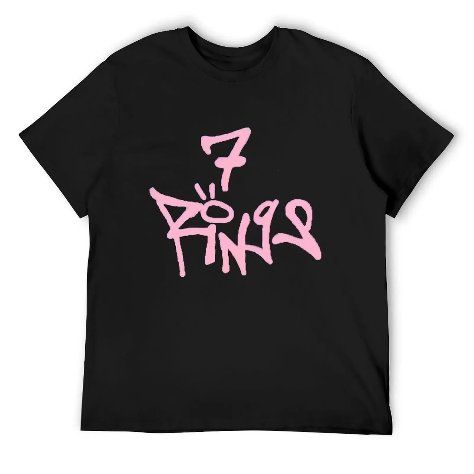 7 rings (pink title) - Collection T-Shirt blanks Blouse vintage graphic tee mens clothes