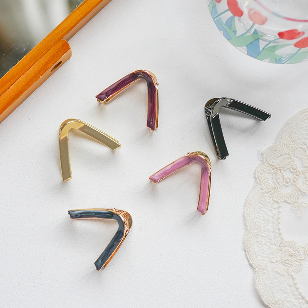 Lady Temperament Oil Drop Hair Accessory Multilayer Alloy Hair Clip V Shape Hair Claw Women Headwear