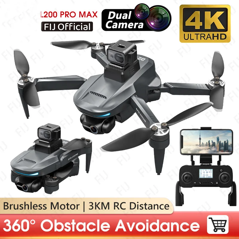 L200 PRO MAX GPS è arrivato Drone 4K professionale EIS 2-Axis Gimbal 360 ° evitamento ostacoli Quadcopter Brushless L200 PRO FPV RC Drone