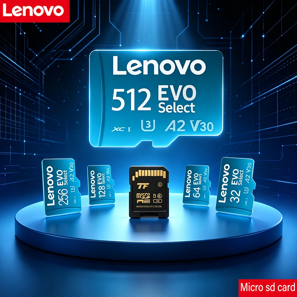 Lenovo 32GB/64GB128GB/256GB/512GB High Speed Micro SD Memory Card Class 10 TF Card for Nintendo Switch PC Smart Phone