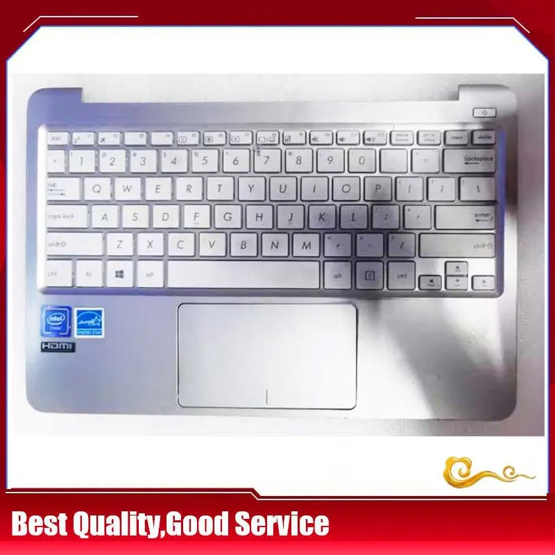 

YUEBEISHENG New/org For ASUS E201 E201N E201NA Palmrest US keyboard upper cover Touchpad,Silver