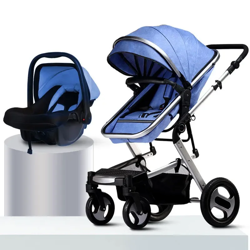 China easy foldable Baby jogger newborn Stroller 3 in 1 pram branded foldable 3 pieces for 0-3 years babies