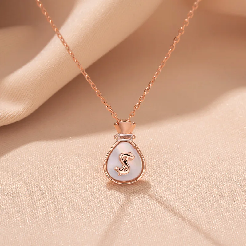 

New fashion trend women's wallet S925 silver inlaid 5A zircon high-quality gentle fairy collarbone necklace