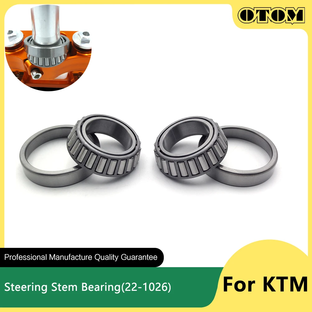 OTOM 22-1026 Motorcycle Steering Stem Bearing Directional Column Bearing Nut For KTM 125-500 SX/SXF XC/XCW EXC/EXCF Dirt Bikes