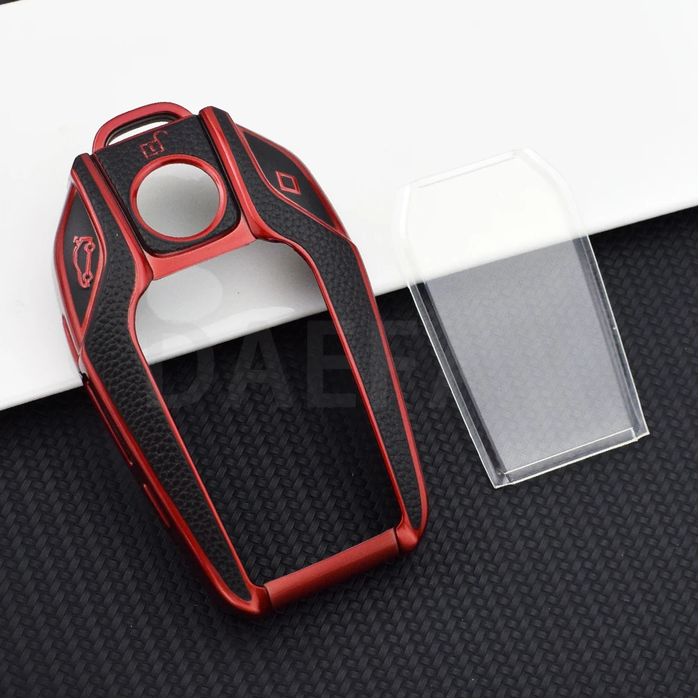 For BMW G30 G12 G11 G32 G31 5 7 Series I8 I12 I15 G01 X3 X4 G02 G05 X5 G07 X7 LED Display Leather Car Key Case BAG