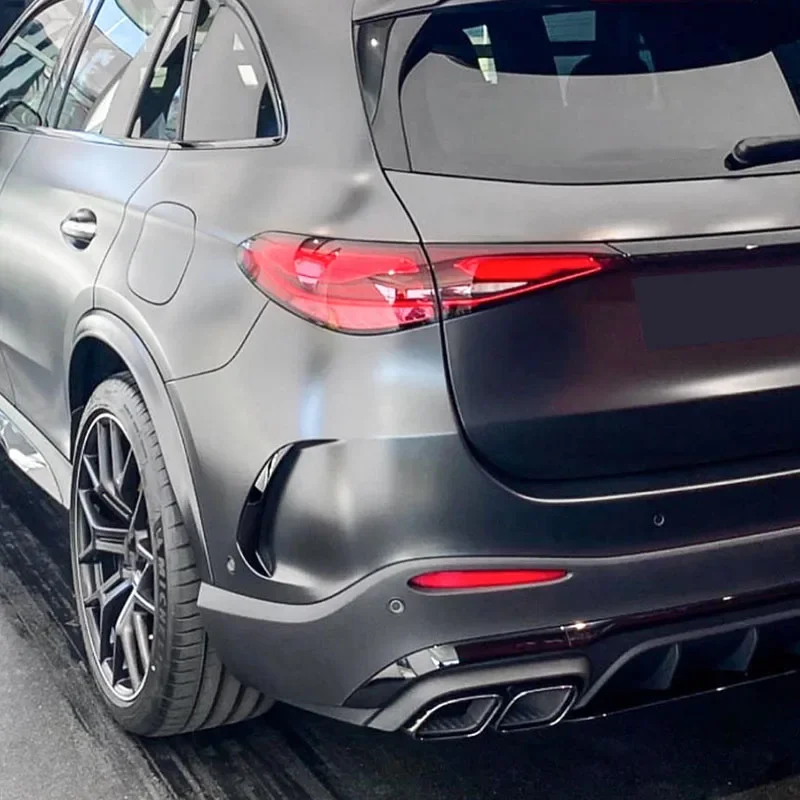 For Mercedes Benz GLC Class X254 AMG Line 2023+ Car Rear Bumper Splitter Spoiler Canard Air Vent Trim Spoilers Gloss Black