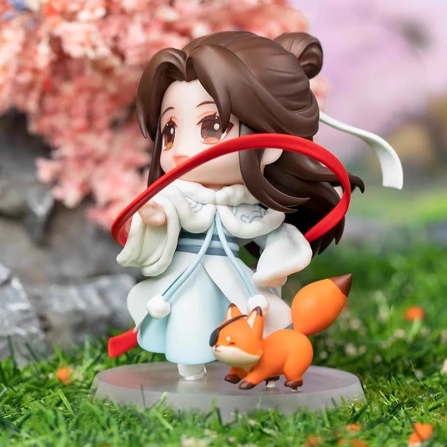 Figurine d'anime en PVC véritable Tian Guan Ci Fu Xie Lian / Hua Cheng, personnages mignons, modèle beurre, ornements de bureau, cadeaux jouets, 7.5cm