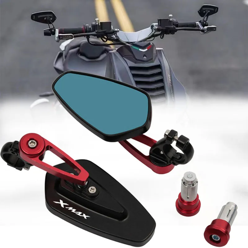 

For XMAX250 XMAX 300 X-MAX 250 125 400 Motorcycle 22mm 7/8"Aluminum Alloy Handle Bar Grips End Rearview Side Mirrors
