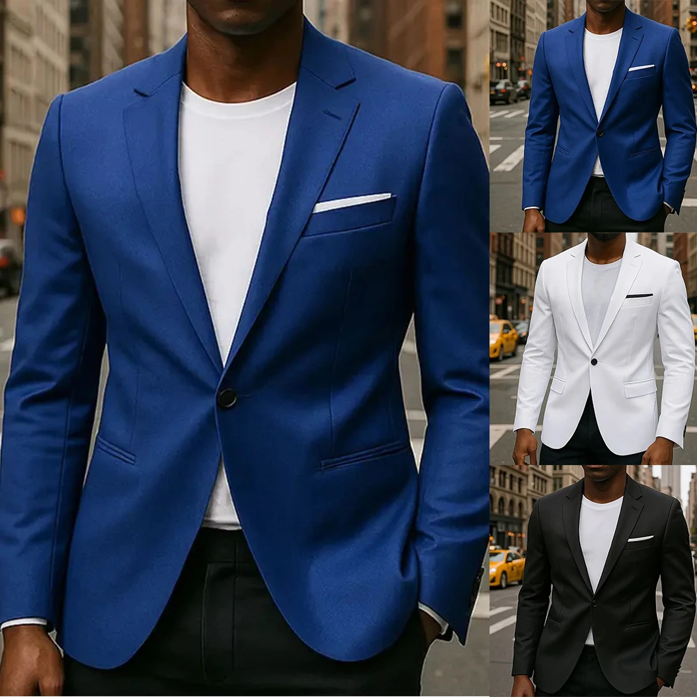 

Mens Trendy Business Casual Blazer Korean Slim Fit Suit Jacket Elegant Luxury Blazers Smart Casual Outwear Versatile Suit 2025