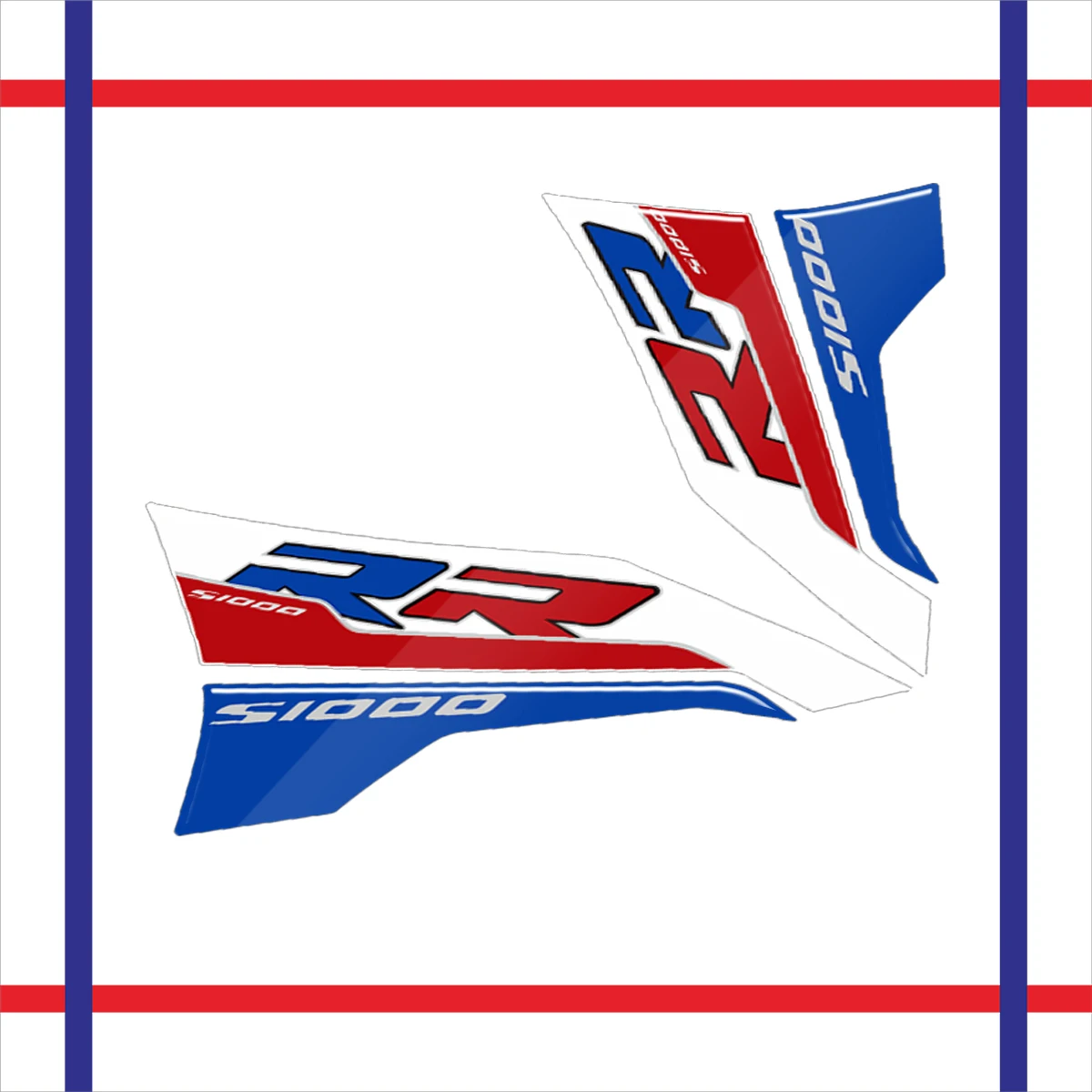 

For S1000RR 2019 2020 2021 2022 2023 2024 3D Motorcycle Trim Upper Section Decals RR Emblems Head Stickers