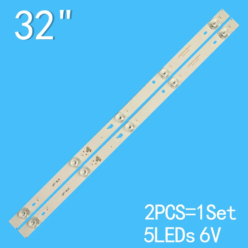 

2Pcs 527MM 6V Led Tv Backlight Strip For Cantv 32inch 32HR332M05A1 V3 HR-3650-04145 C32KD210 C32KD110