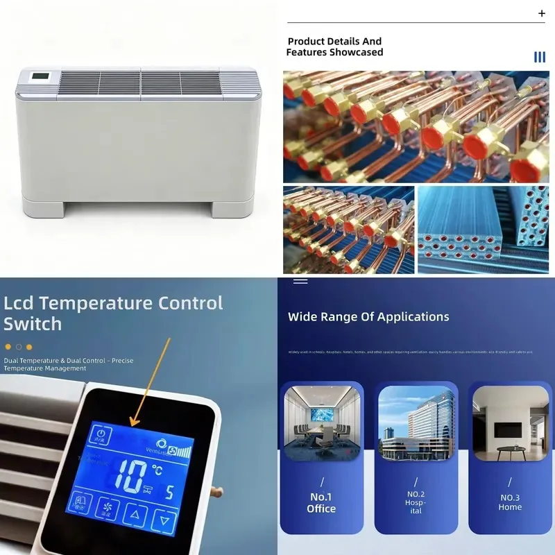 High Static Pressure Floor to Ceiling Fan Vertical Coil Unit for Commercial HVAC Projects