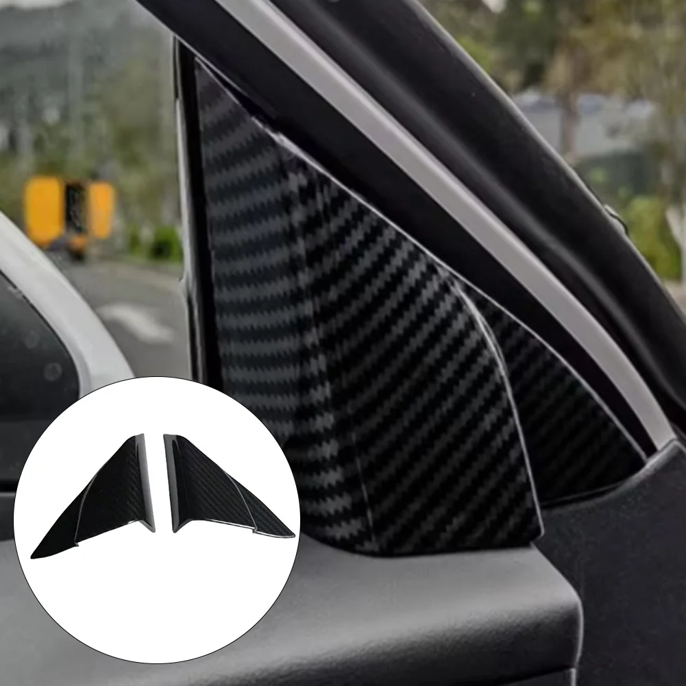 Carbon Fiber Triangle Cover for 2018 For Toyota For Camry Front Door Interior Enhances Aesthetic Appeal and Seamless Integration