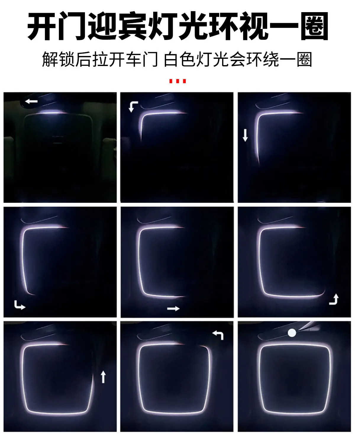 For Toyota Sienna 2022-2026 Car Front Ceiling Reading Lamp Atmosphere Light Led Flowing Colorful Ambient Light Accessories detail image 2