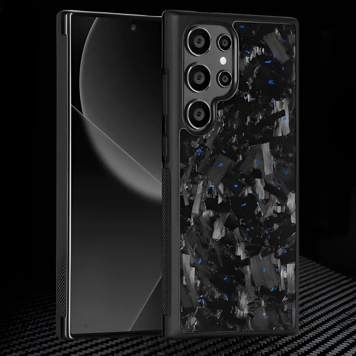 

Glossy Real Forged Carbon Fiber Case For Samsung Galaxy S25 S24 S23 Ultra Wireless charging Matte Cover with MagSafe