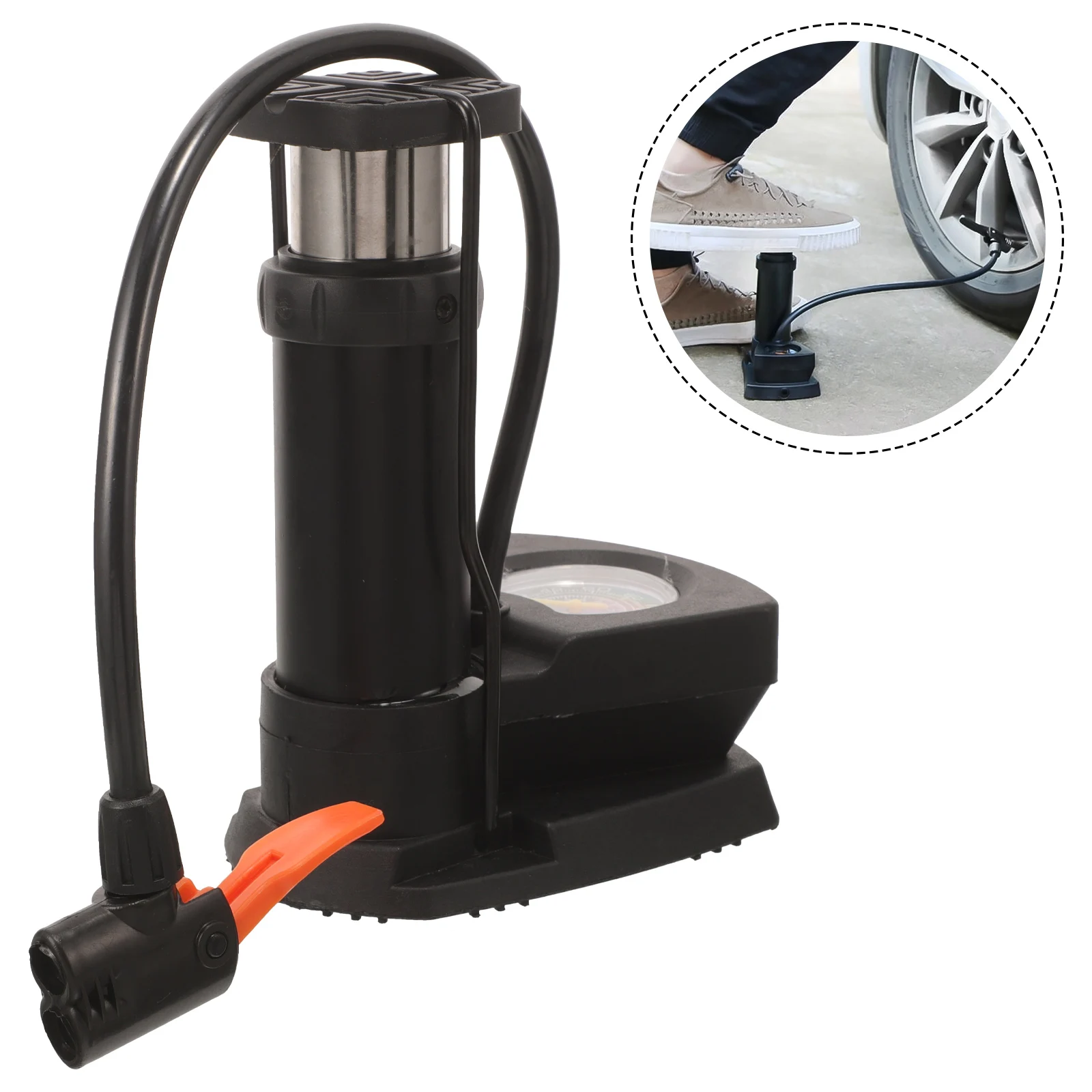 

Premium Bike Inflating Pump Durable Compact Tire Air Pump For Scooter Motorcycle Mountain Bike Manual Compressor With Pressure
