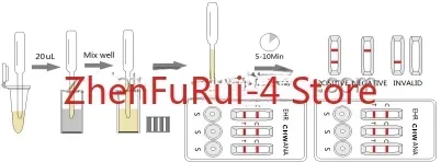 Veterinair Instrument Snel Test Honden Ehrlichia /Anaplasma 'S/Babesia Dierenarts Teststrip