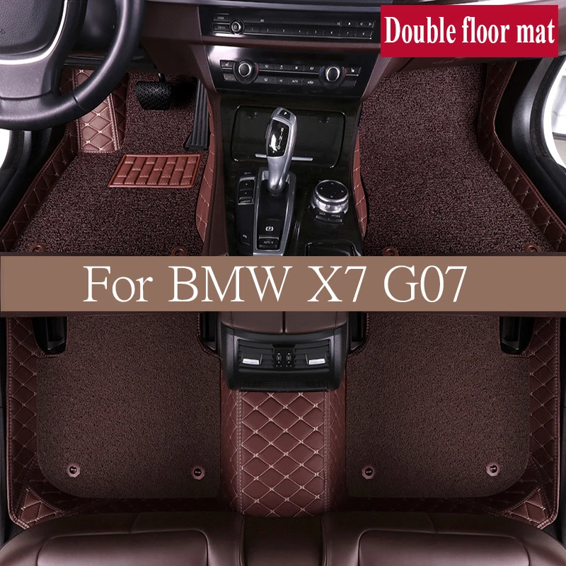 

Car Floor Mats For BMW X7 G07 2018~2023 7seat Leather Pad Luxury Leather Mat Anti Dirty Rug Durable Carpets Car trunk mat 2019