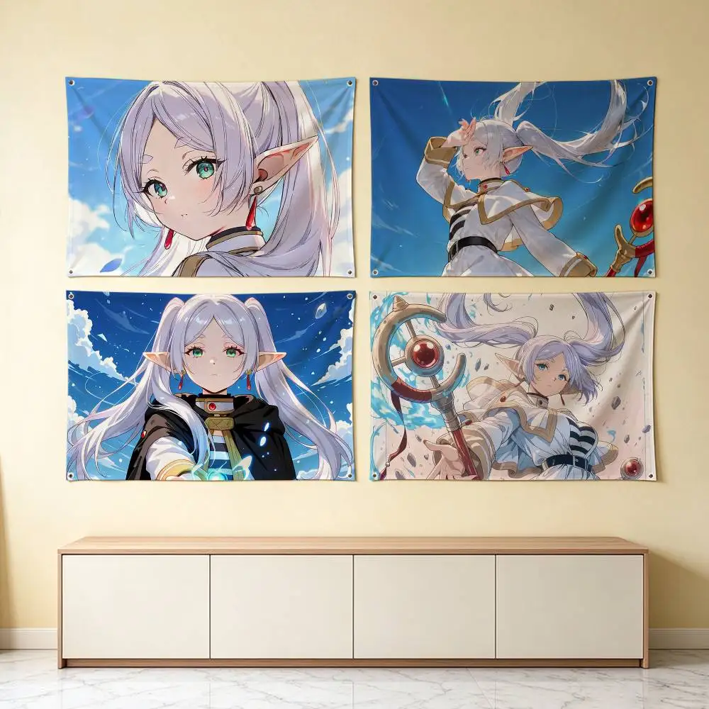 Frieren Himmel E-Elf  Flags for Bedrooms Home Decor Items Outdoor Decors Garage Decoration Flaga
