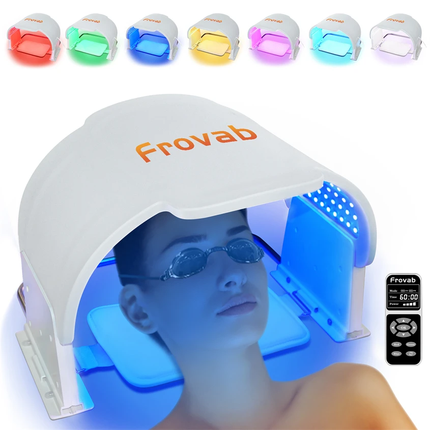 

Phototherapy Silicone Facial Mask Red and Blue Light Therapy for Face Acne Facial Reduce Wrinkles Repair Cell Fade Dark Spots