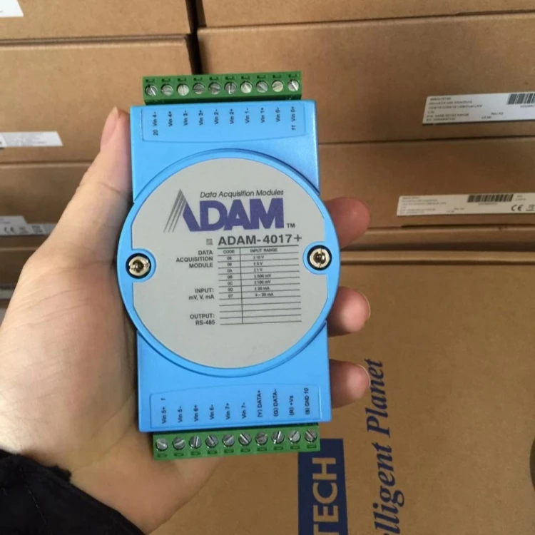 2025 Advantech 8-channel Analog Input Module 16-bit Resolution 8 Differential Inputs ADAM-4017+-F  Data Acquisition I/O