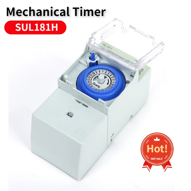 SUL181H  Device-type Guide Rail Installation Mechanical Timer  24Hours 16A 250V 15MINS~24HOURS