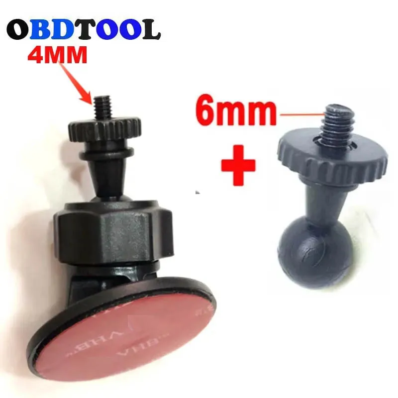 4mm Plus 6mm Screw Head Recorder Bracket with Circle Base Double-sided Adhesive Stick Car DVR Holder GPS Camera Sticker Mount