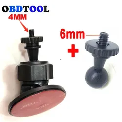 4mm Plus 6mm Screw Head Recorder Bracket with Circle Base Double-sided Adhesive Stick Car DVR Holder GPS Camera Sticker Mount