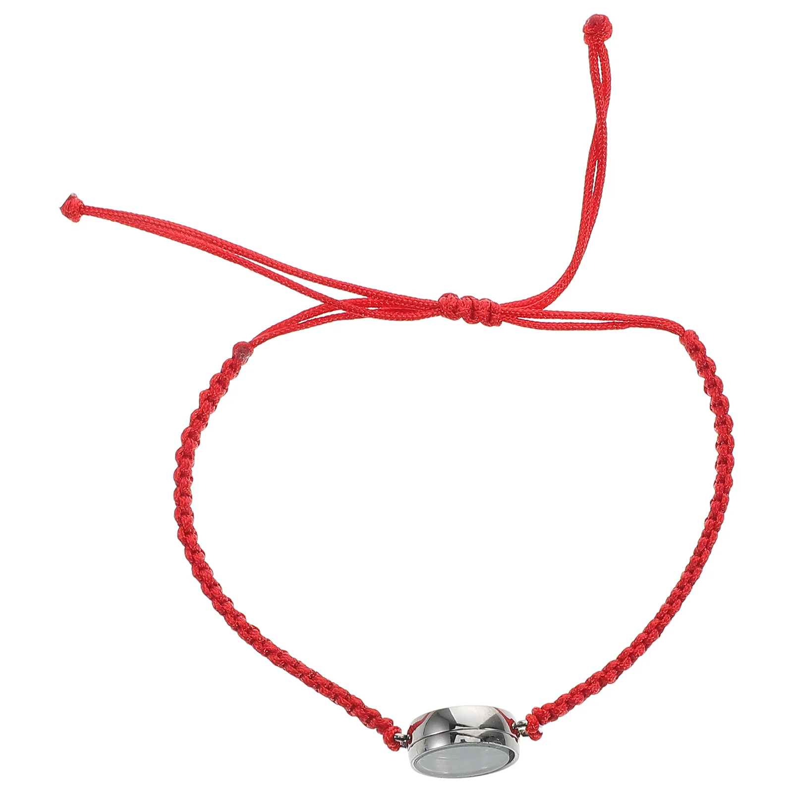 

Stainless Steel Bracelet Threaded Openable Hair Holder Hand-Woven Red Rope Bracelets Unique Daily Wear