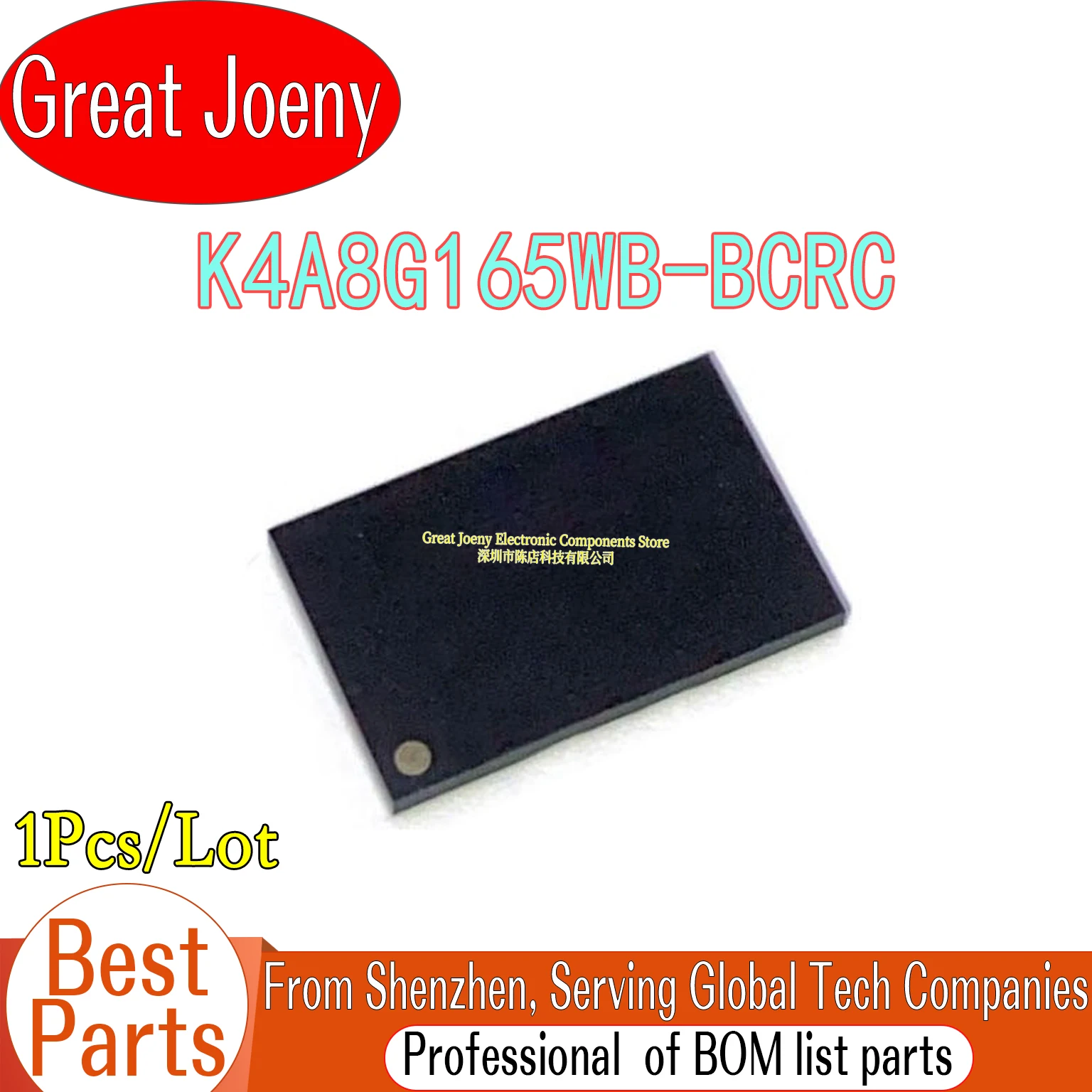 100% New Original K4A8G165WB-BCRC K4A8G165WB IC SDRAM DDR4 Chipset FBGA-96