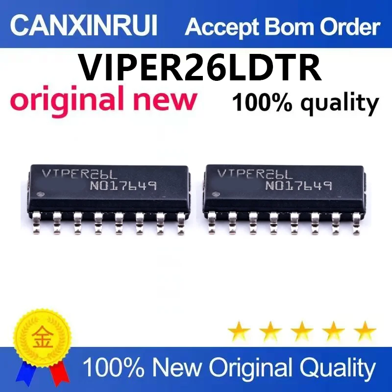(5pcs-100pcs)New original VIPER26LDTR VIPER26L package SOIC-16 AC-DC controller IC chip