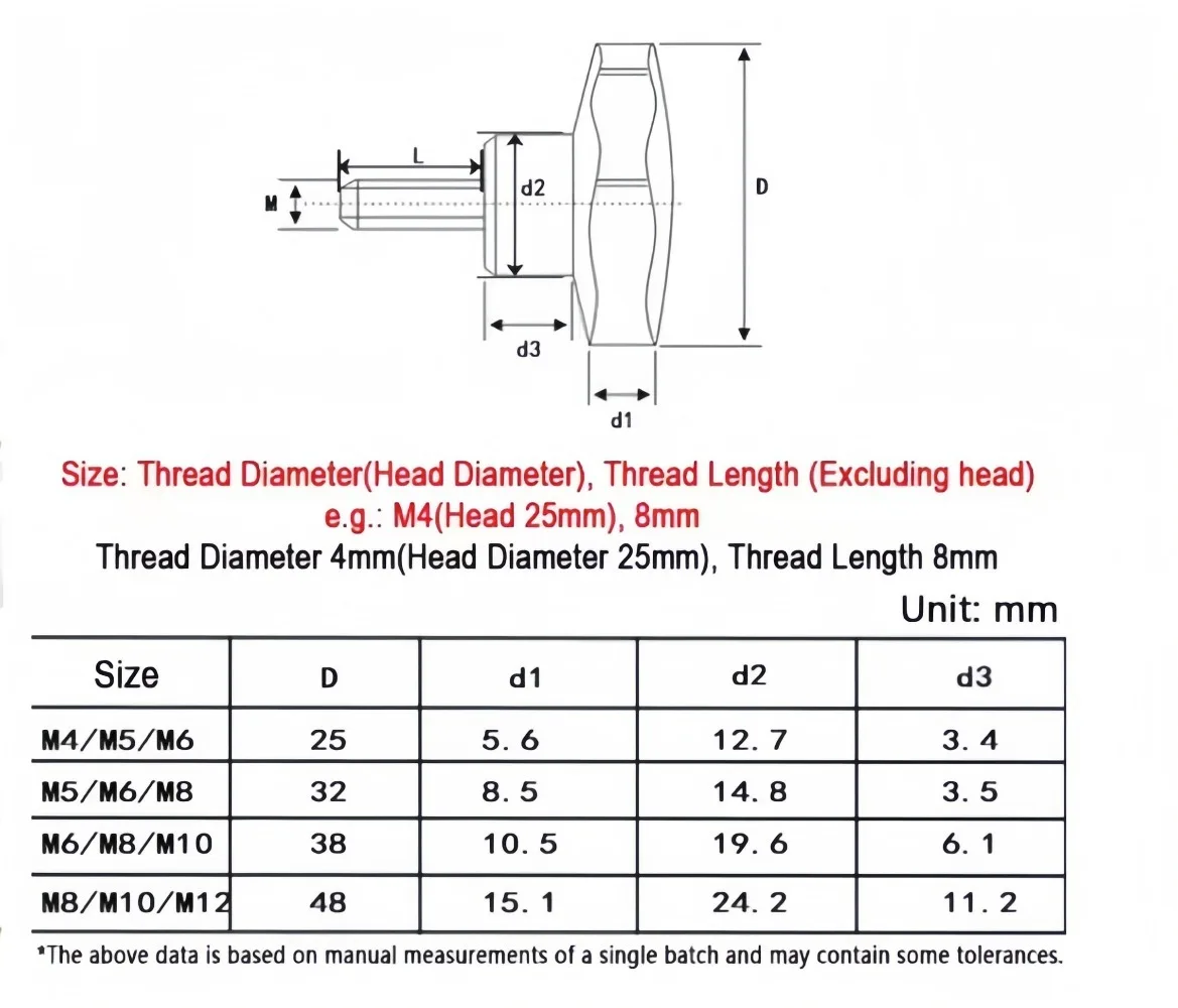 M4‑M10 Metric Hexalobular Star Thumb Screws Plastic Bakelite Hand Grip Knob Bolts Yellow White Color Hand‑Twist Tightening Bolt
