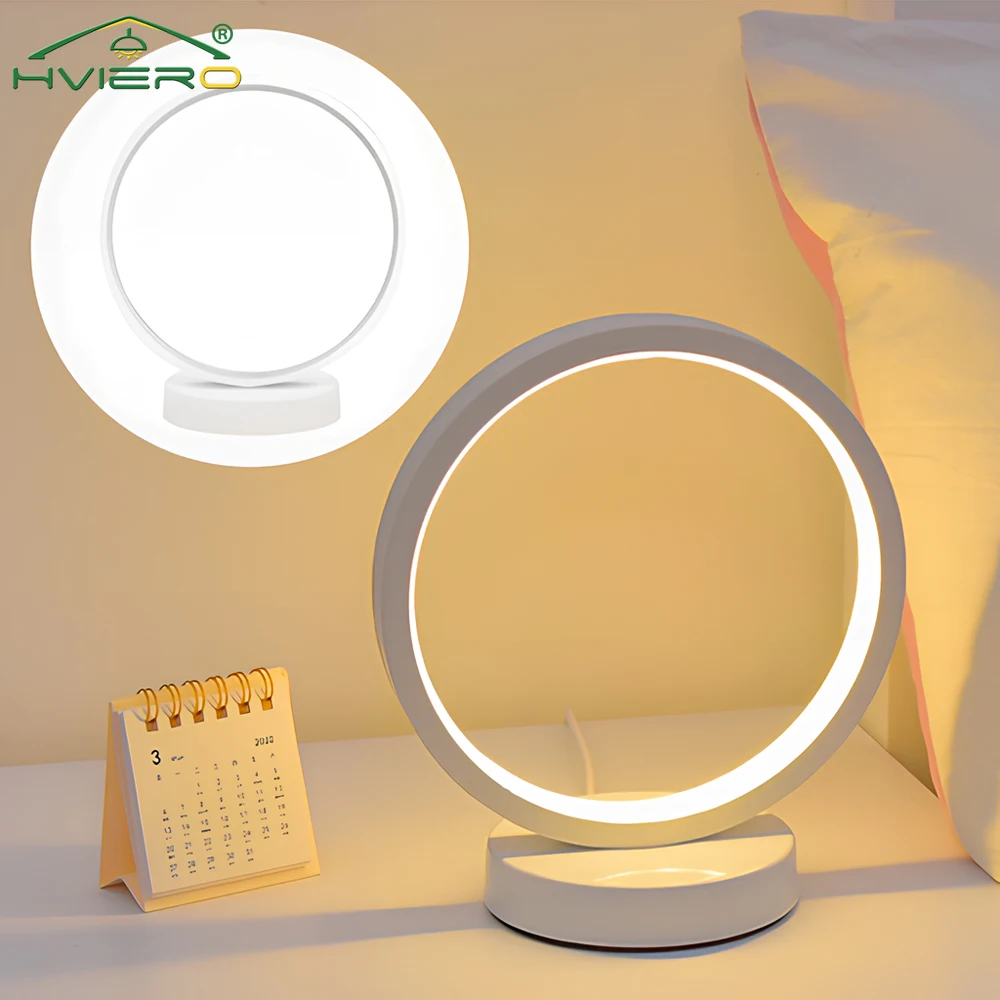 

LED Circular Table Lamp Room Desk Light Reading For Restaurant Hotel Bar Bedroom Bedside Coffee Dimmable Decoration Atmosphere