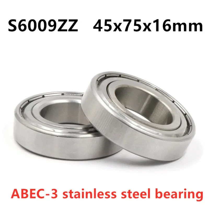 

5pcs ABEC-3 S6009ZZ stainless steel 440C deep groove ball bearing S6009 -2Z 45*75*16 mm