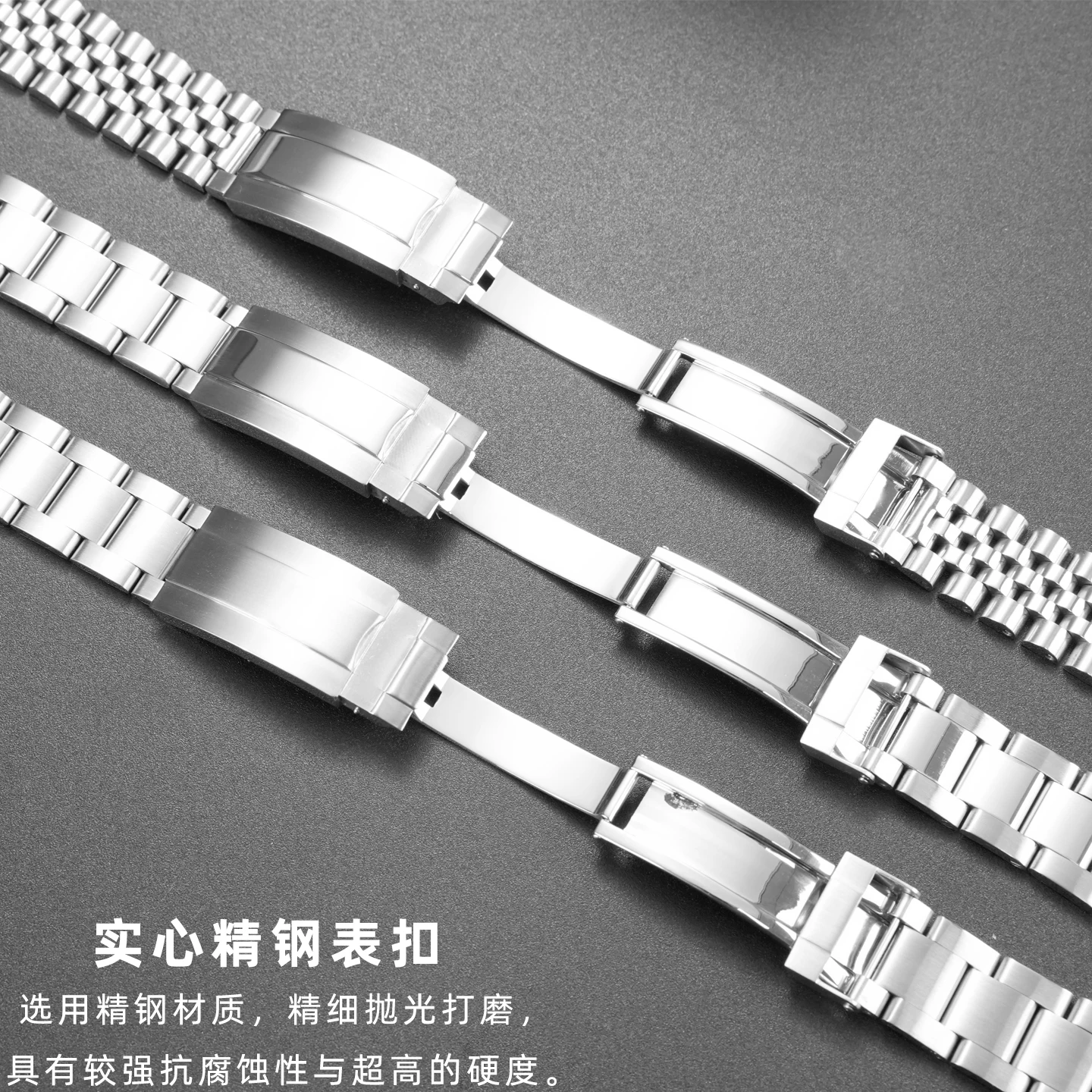 Cinturino Oyster solido in acciaio inossidabile per Seiko Sxns80/79 Snxs79k Snxs77k Snxs73 cinturino in acciaio di precisione Bracciale curvo giubileo