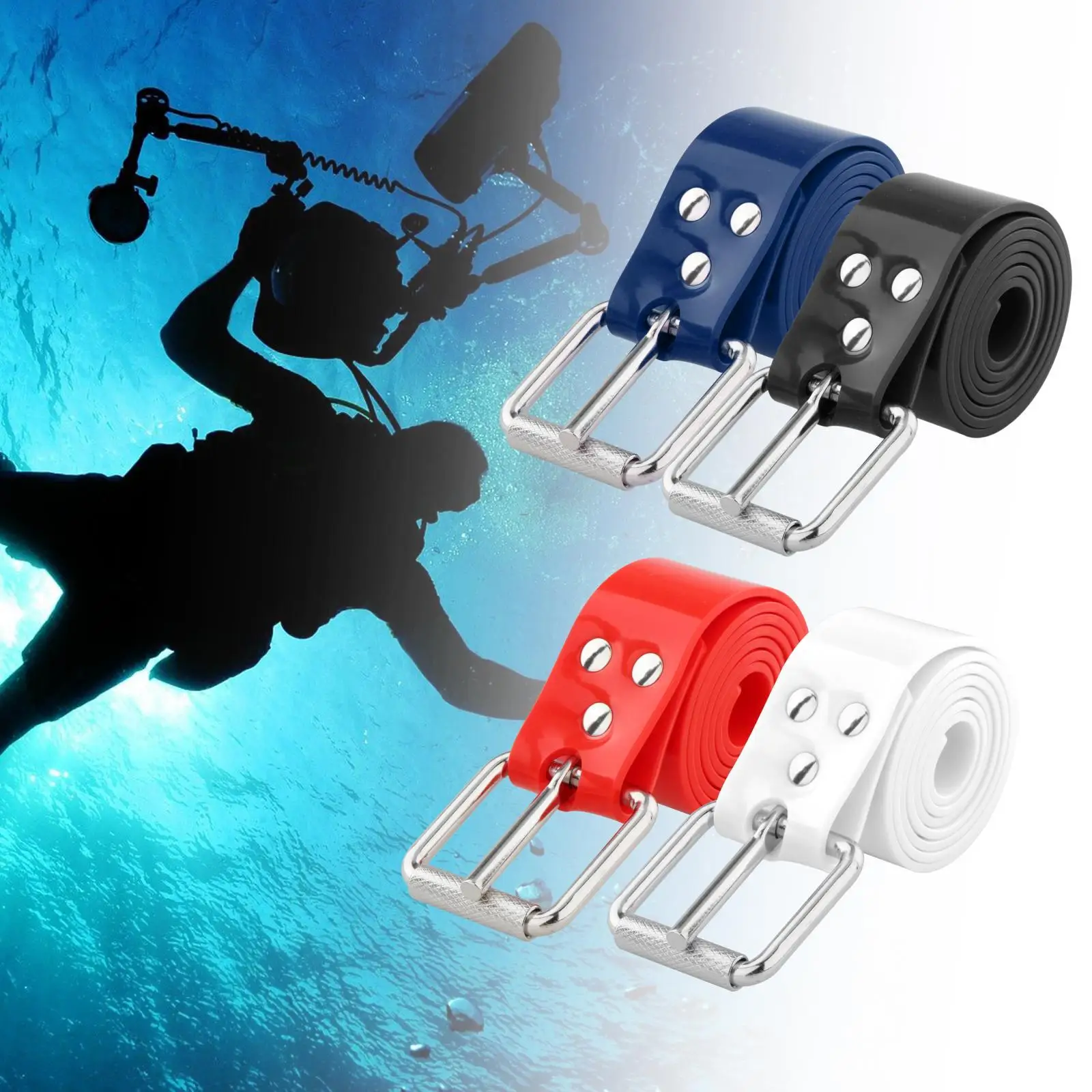 Diving Weight Belt with Buckle Snorkeling Waist Belt for Scuba Diving BCD Accessories