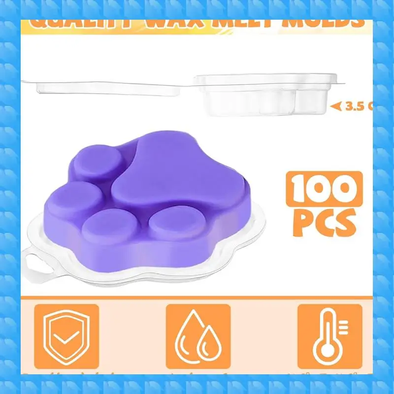 

ETRT 100 шт. формы для расплава воска в форме кошачьего когтя, восковые раскладушки, прозрачные пустые формы для кубиков для улитокwickless, свечей