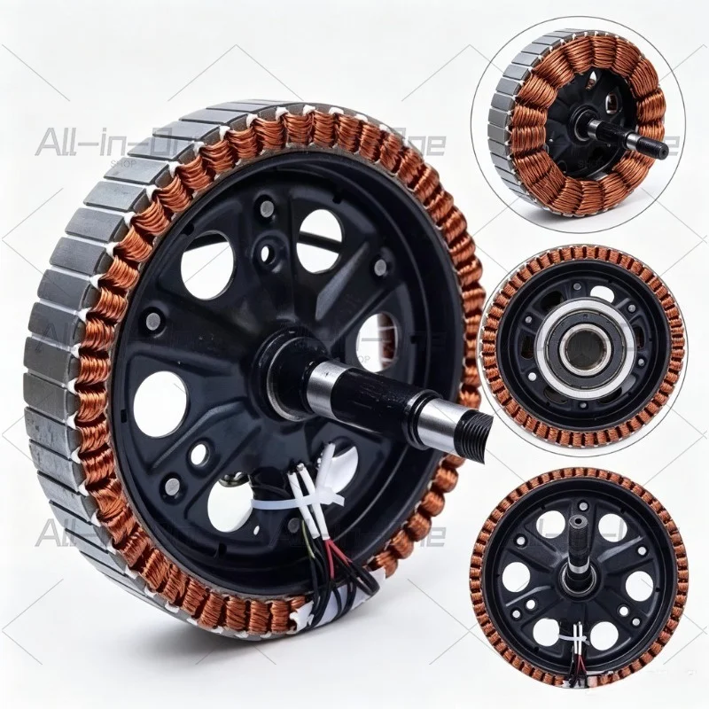 48V 60V Brushless DC Hub Motor For Electric Scooter & Battery Powered Vehicle, Multiple Power Options: 350W 500W 800W 1000W