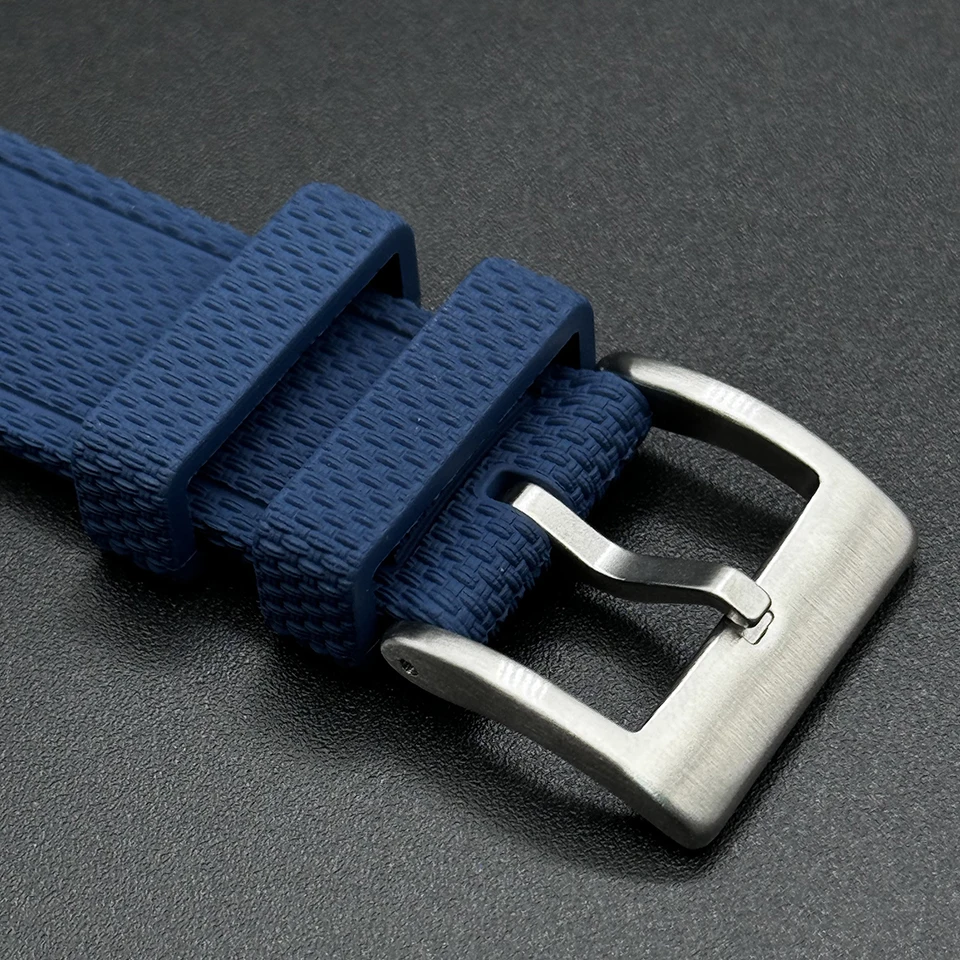20/21/22mm FKM Rubber Braided Watch Strap Quick-release Band For Omega Rolex Seiko Citizen Longines Tissot Universal Bracelet view 4
