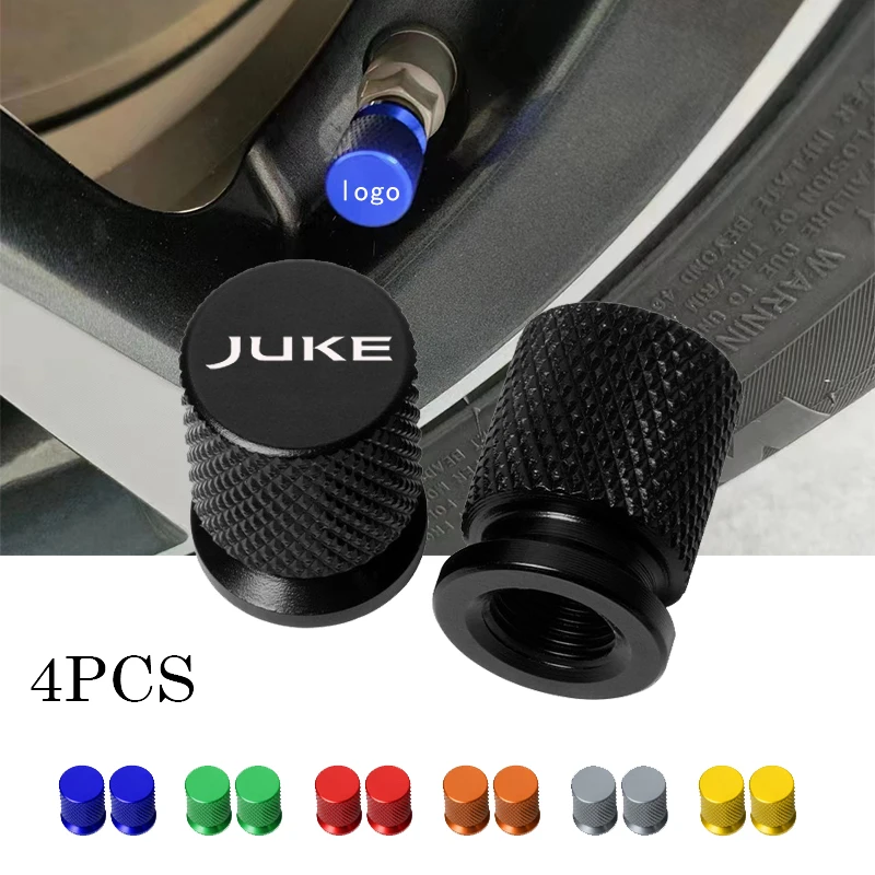 

For Nissan Juke Car Wheel Tire Valve Caps Tyre Stem Covers Airdust Waterproof Auto Accessories 4PCS