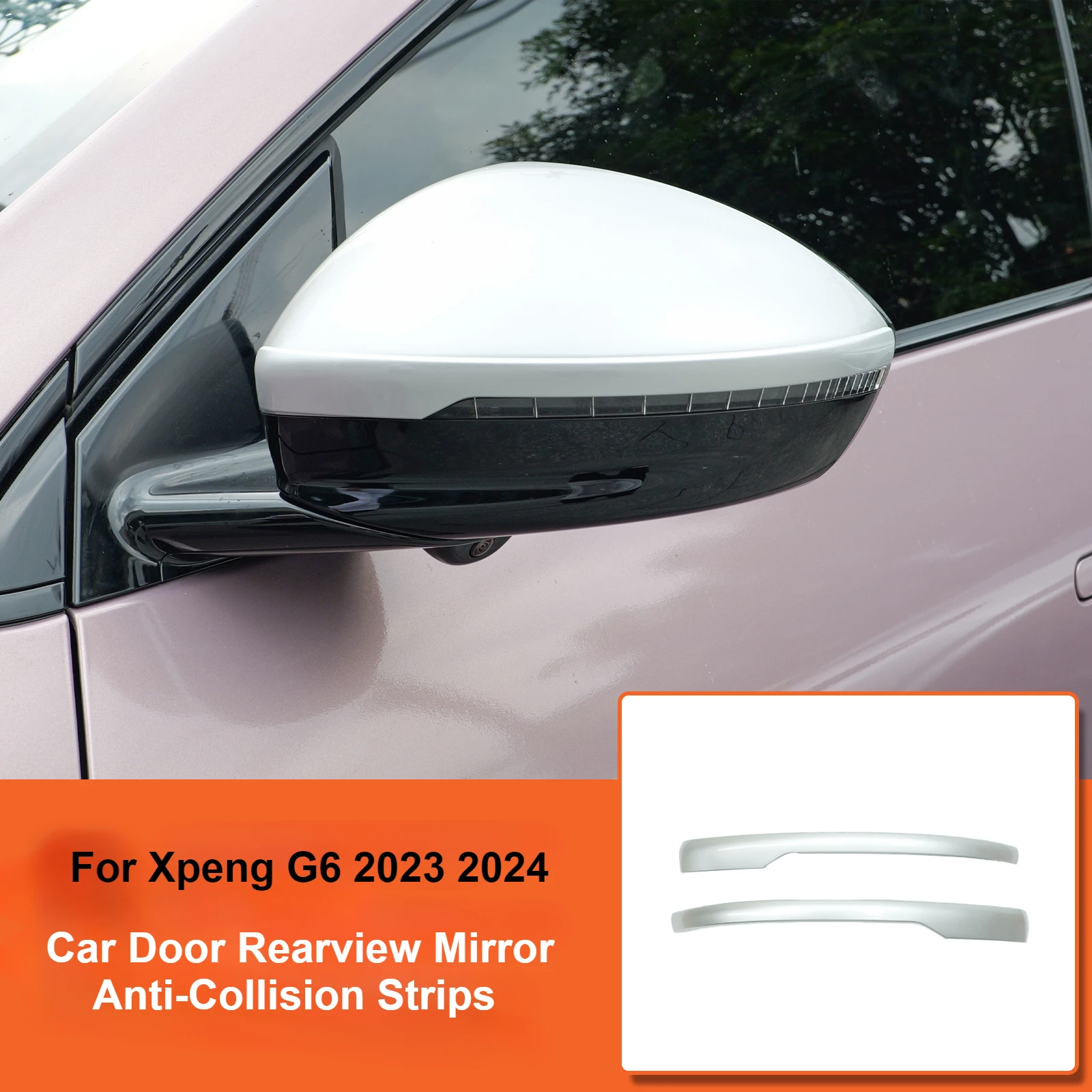 

Зеркало заднего вида, полоса для предотвращения столкновений, ABS, защита от царапин, зеркало заднего вида для XPeng G6 2023 2024, внешние аксессуары