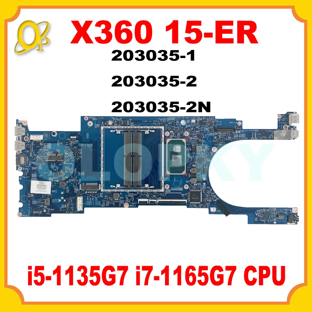 203035-1 203035-2 203035-2N motherboard for HP Pavilion X360 15-ER laptop motherboard i5-1135G7 i7-1165G7 CPU M45124-601 DDR4