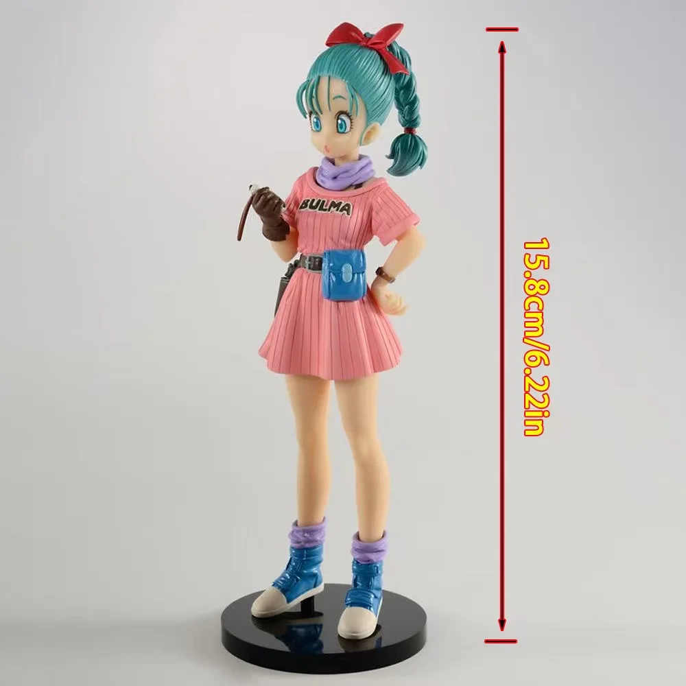 Figuras de Dragon Ball de 15cm, figura de acción Bulma infantil, modelo de juguete, muñeca coleccionable, regalos de decoración de habitación