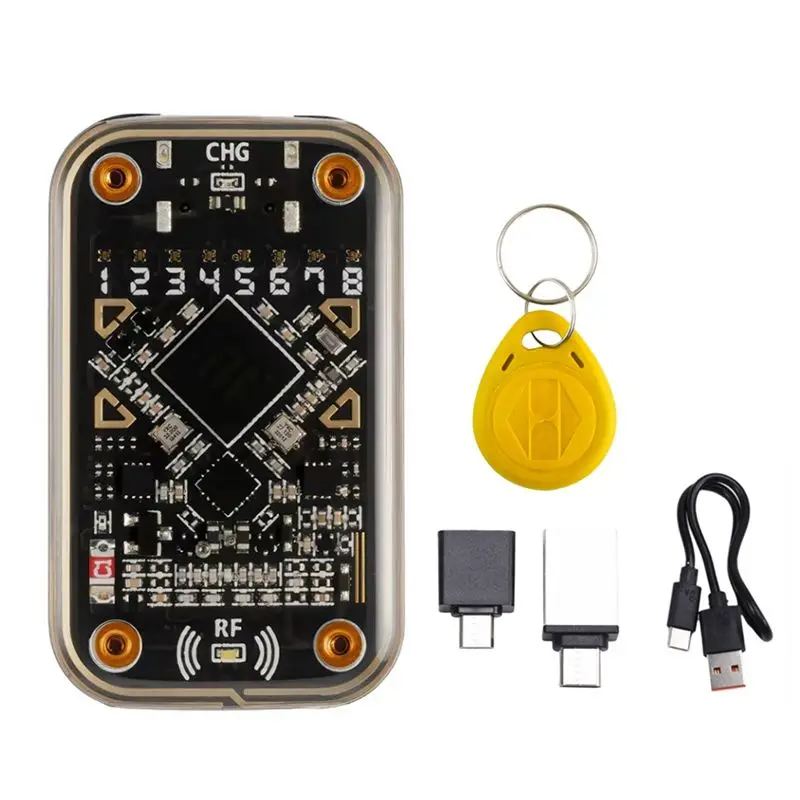 [NEW A09R!】 RFID Smart Chip Reader+5200 Keychain Chameleon Ultra Contactless Smart Card Emulator 125Khz 13.56Mhz Badge Decode