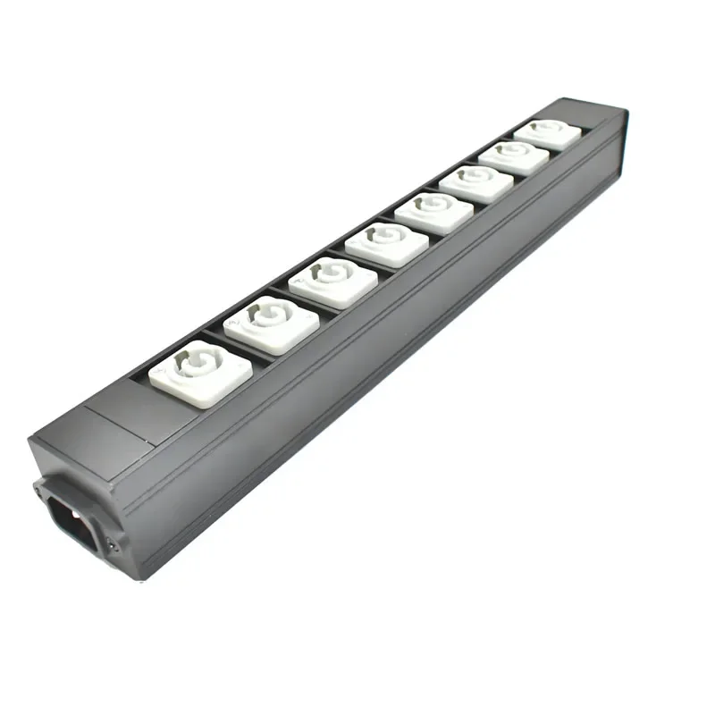 Aluminum Box powercon NAC3MPB  Power strip C14 input Chassis for Stage Light LED Connector 20A/250V1-13AC Aviation socket