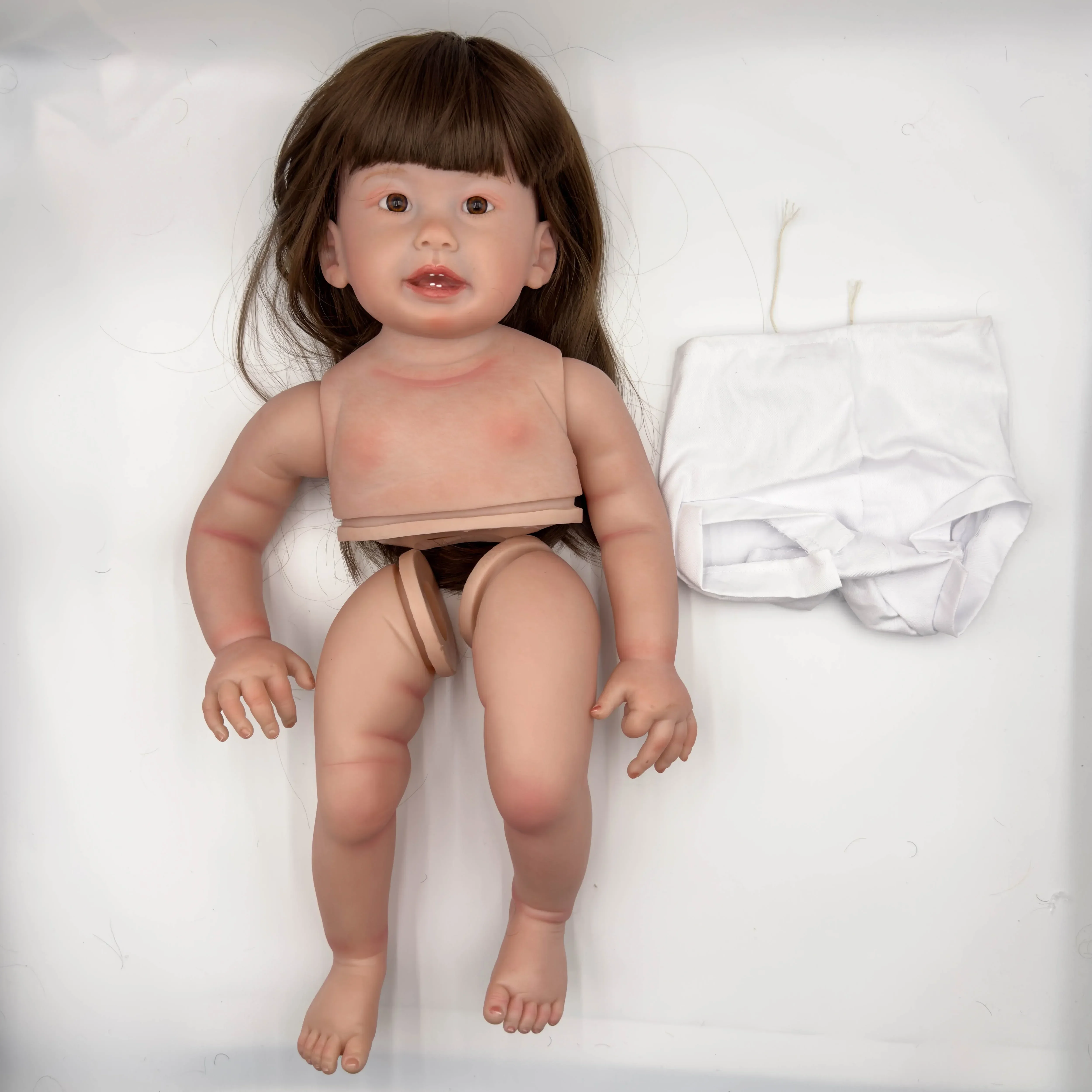 

28inch Teegan Already Painted Lifelike Skin Kit Doll Reborn Toddler 6 Month Size Kits Baby Doll DYI Toys