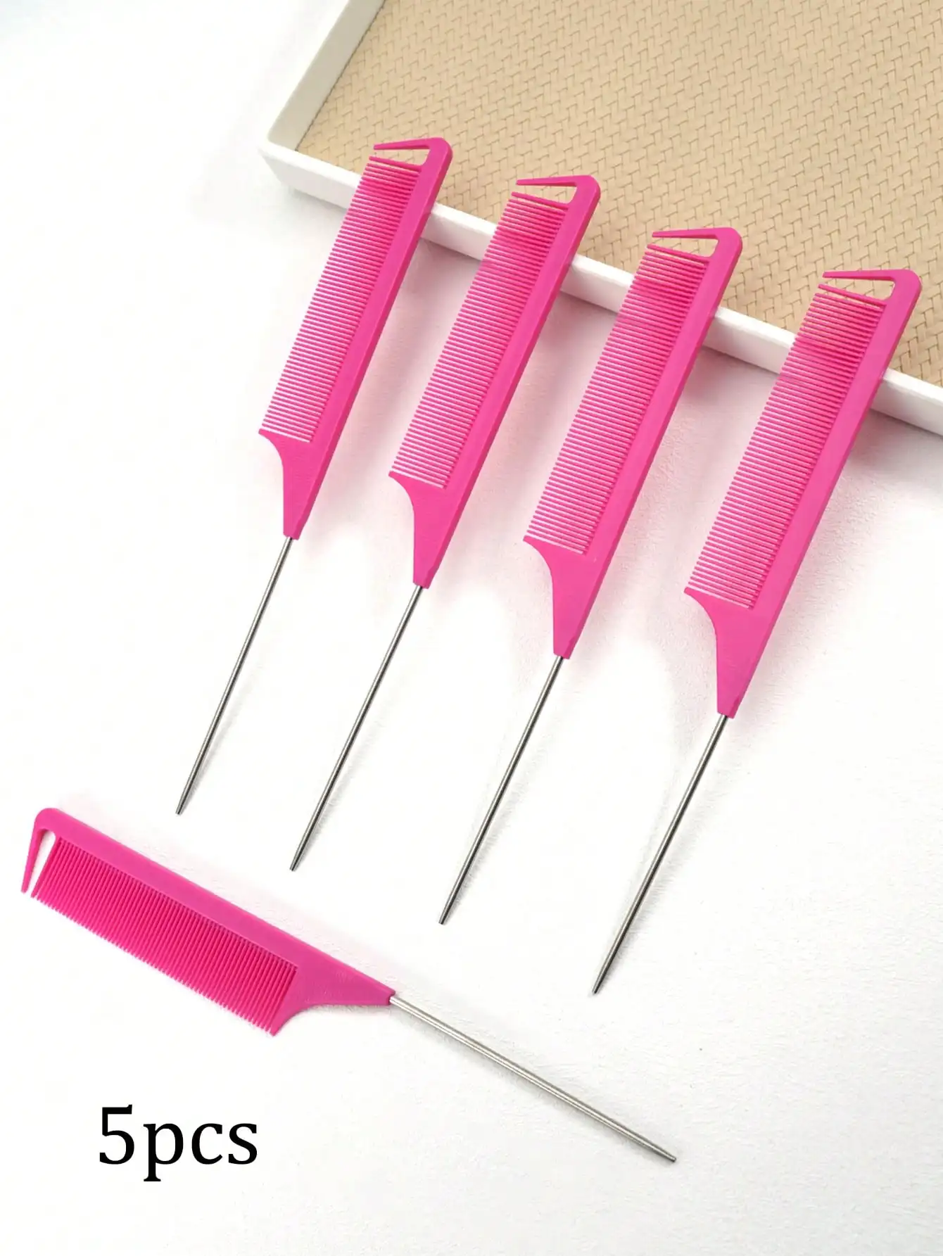 10/5/3/pcs/1pc Portable Hair Comb Brush Set Pointed Tail Comb Edge Brush Travel Beauty Essentials For Women