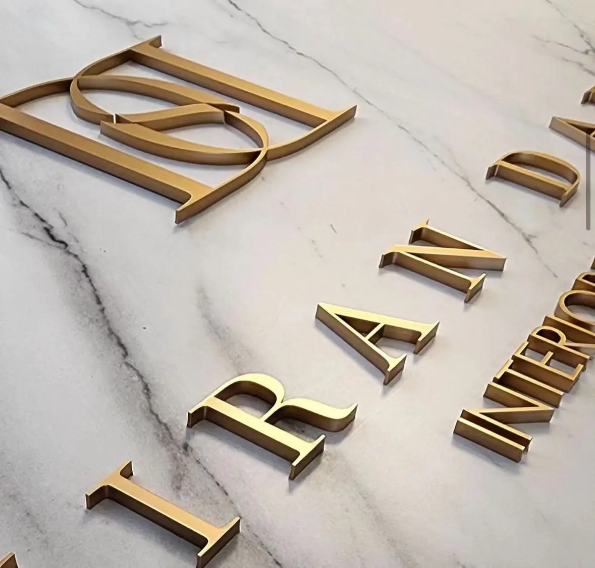 3D Laser Cut Acrylic  Customized Alphabet Letters Office Wall Sign