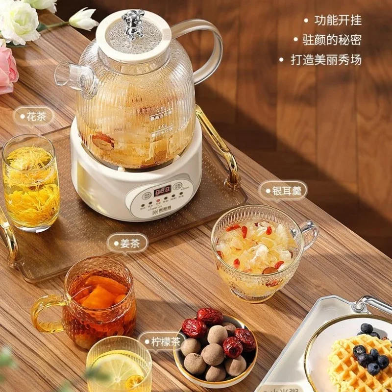 Multifunctional all-glass health pot household split tea maker kettle constant temperature flower teapot