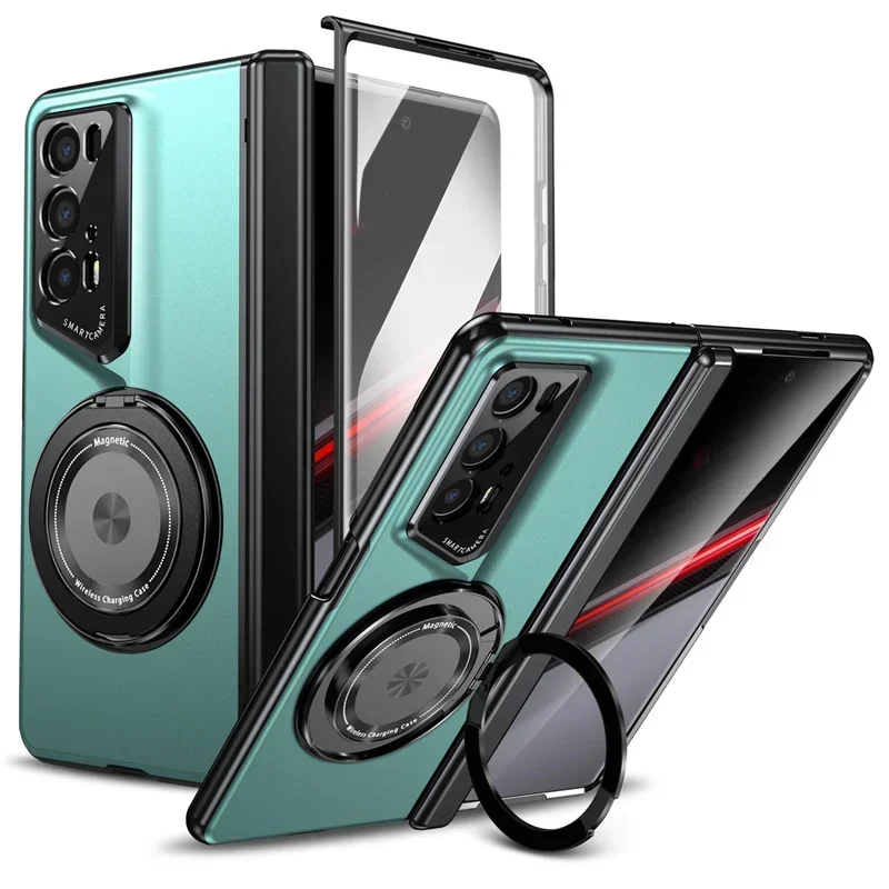 Luxury Hinge Holder Magnetic Phone Case for Honor Magic V2 RSR VS3 V3 Screen Glass All Inclusive Folding Stand Shockproof Cover view 5